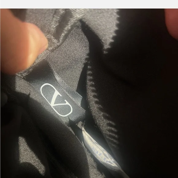 NEW Valentino Black Canvas Studded Makeup Bag  - Travel Pouch - Picture 5 of 6